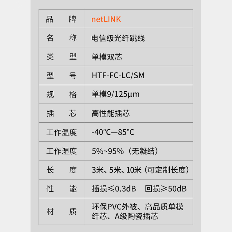 netLINK HTF-FC-LC/SM-3