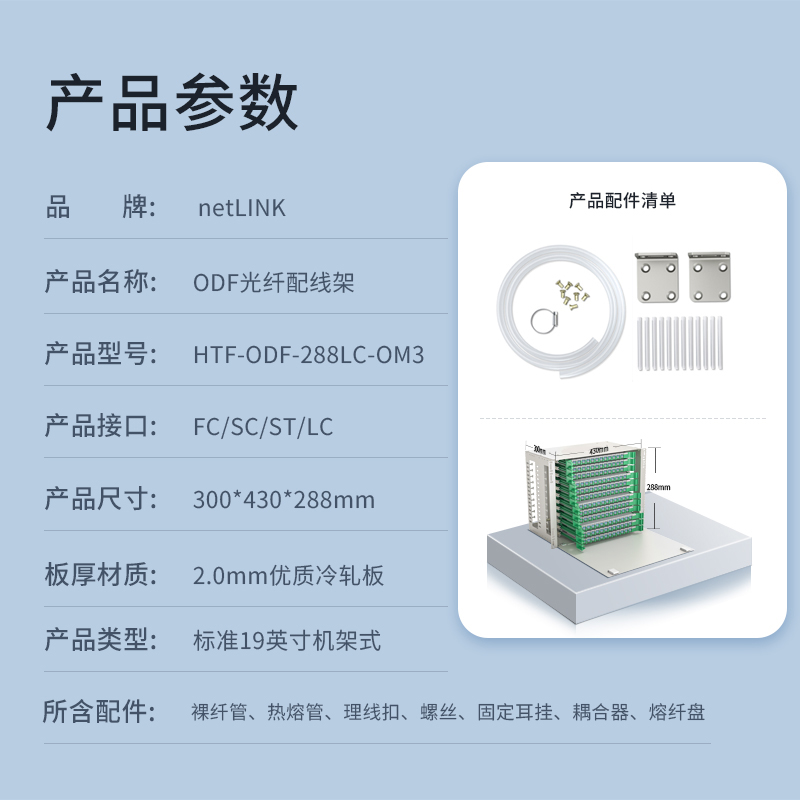 netLINK HTF-ODF-288LC-OM3